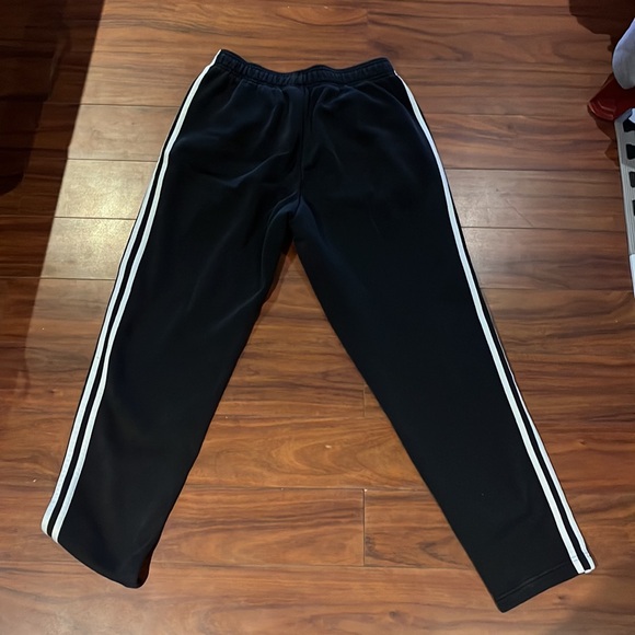Adidas 3 stripe black and white joggers sweatpants - Picture 2 of 3